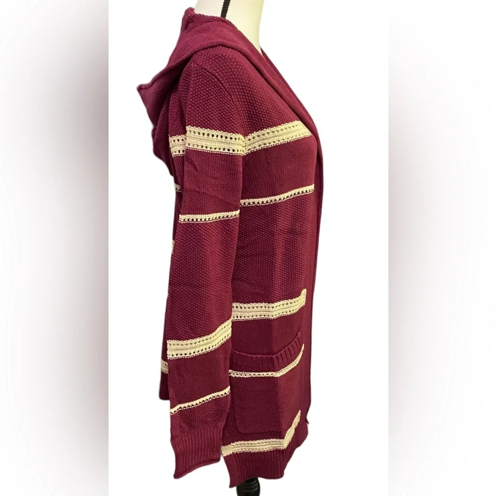 Lety and Me Knitted Hooded Cardigan Size Medium NWOT - Picture 5 of 9